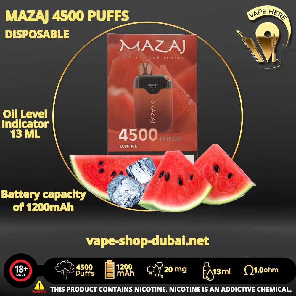 MAZAJ INFINITY 4500 PUFFS DISPOSABLE VAPE - Vape Here Store