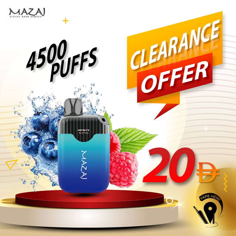 MAZAJ INFINITY 4500 PUFFS DISPOSABLE VAPE UAE AJMAN