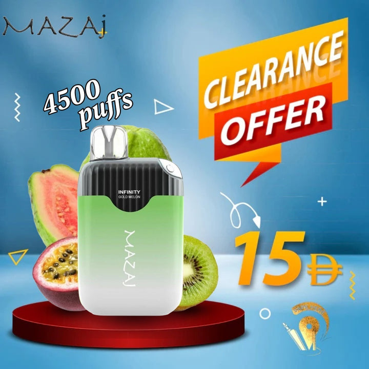 MAZAJ INFINITY 4500 PUFFS DISPOSABLE VAPE | Mazaj Disposable Vape price in  UAE & Dubai | Vape Delivery Dubai Same Day | Vape Here Store