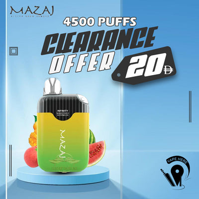 MAZAJ INFINITY 4500 PUFFS DISPOSABLE VAPE UAE SHARJAH