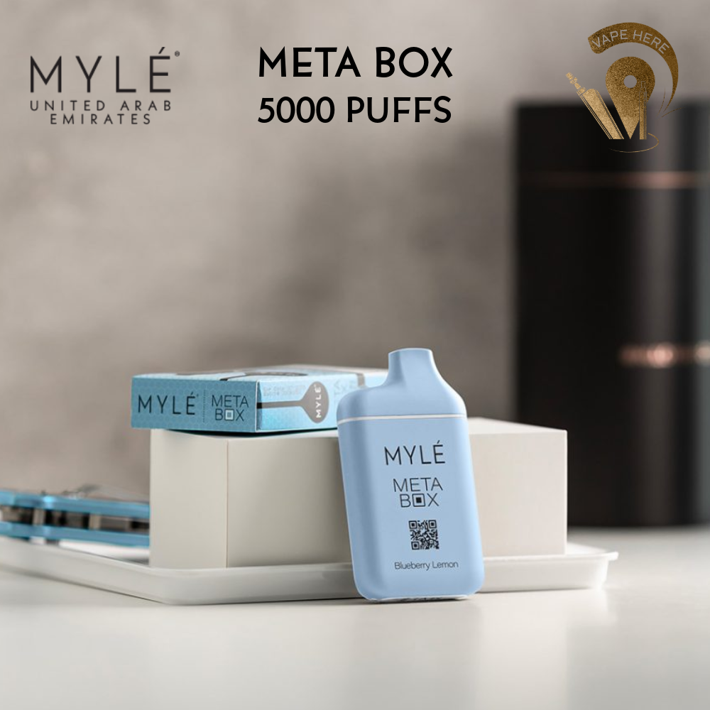 MYLE META BOX DISPOSABLE VAPE 5000 PUFFS Blueberry Lemon UAE Abu Dhabi