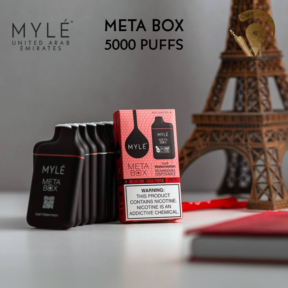 MYLE META BOX DISPOSABLE VAPE 5000 PUFFS Iced Watermelon UAE Umm Al Quwain