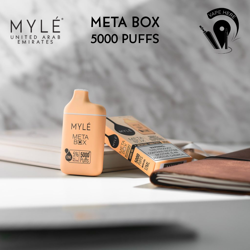 MYLE META BOX DISPOSABLE VAPE 5000 PUFFS Malaysian Mango UAE Sharjah