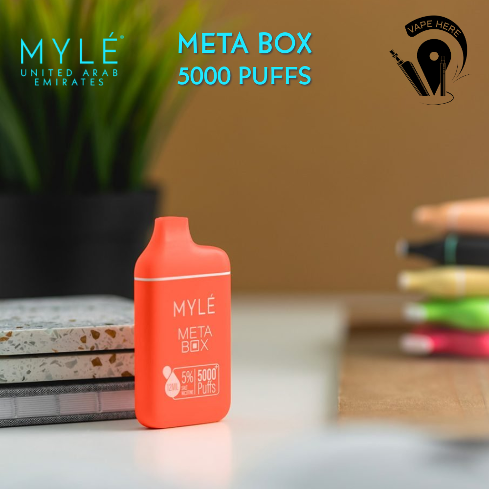 MYLE META BOX DISPOSABLE VAPE 5000 PUFFS Peach Ice UAE Fujairah