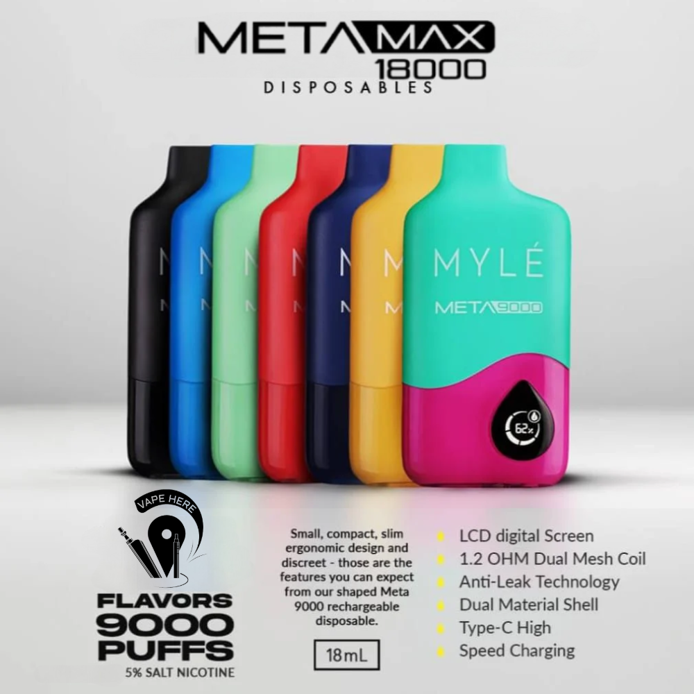 MYLE META MAX 18K PUFFS DISPOSABLE VAPE UAE Abu Dhabi