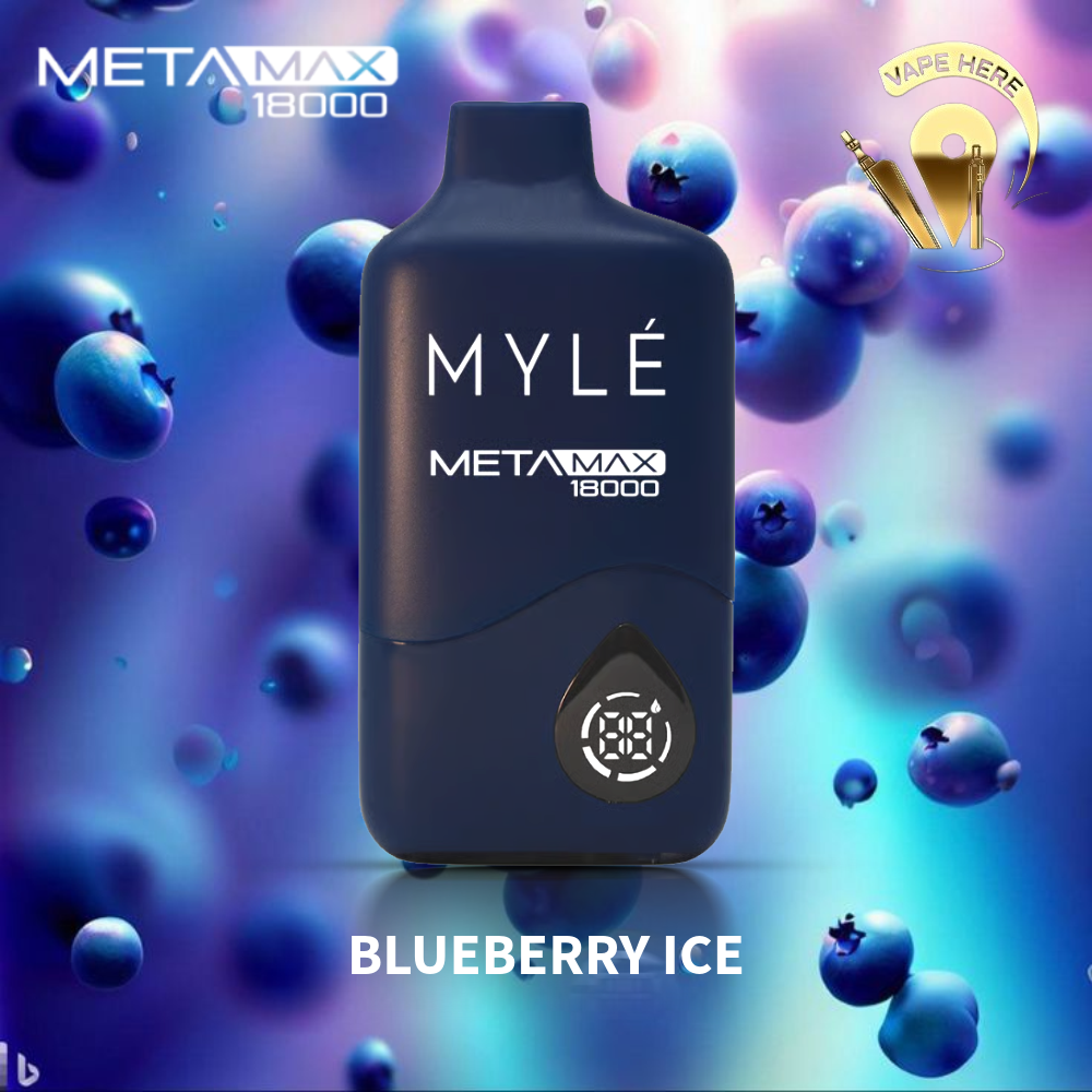 MYLE META MAX 18K PUFFS DISPOSABLE VAPE Blueberry Ice UAE Dubai