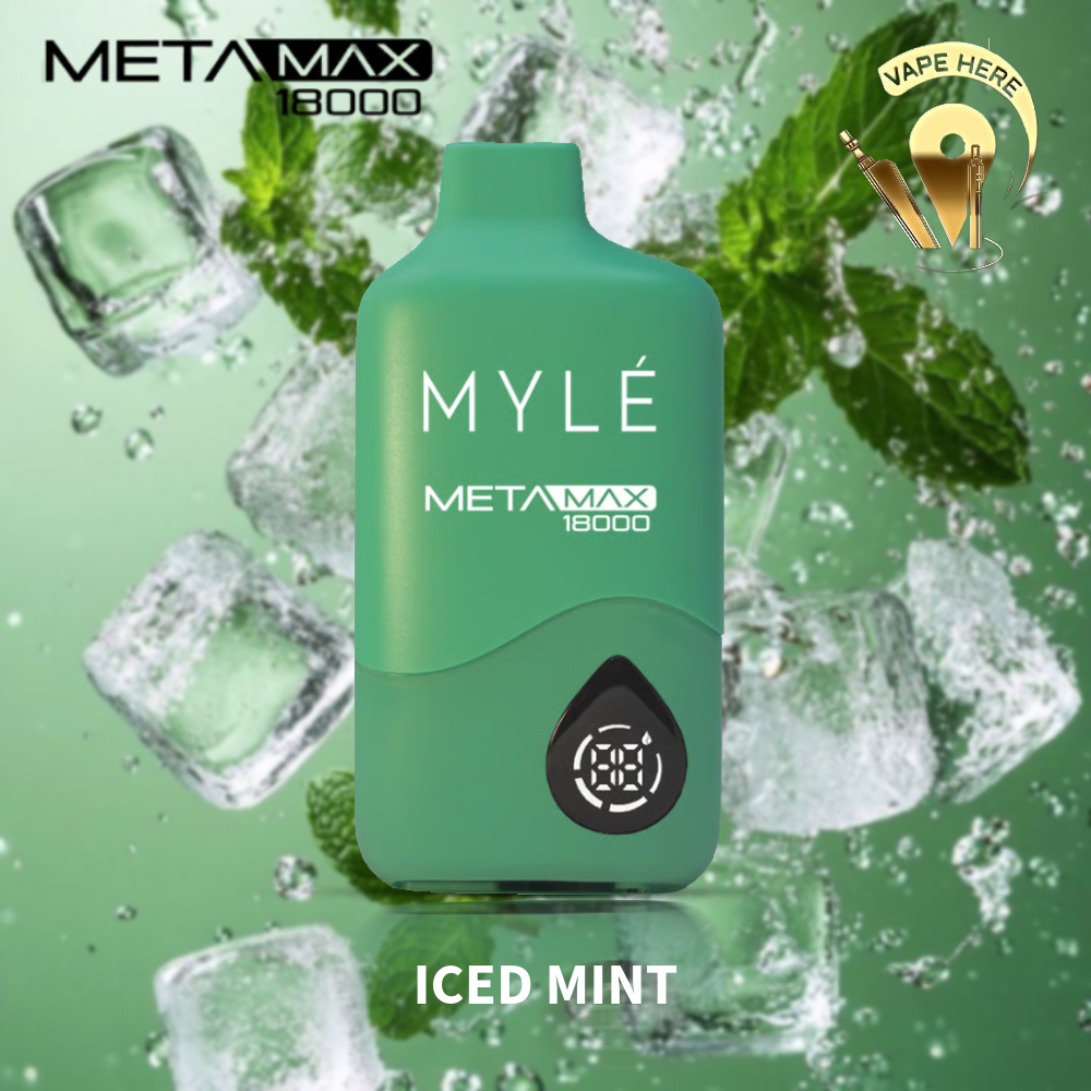 MYLE META MAX 18K PUFFS DISPOSABLE VAPE Iced Mint UAE Al Ain
