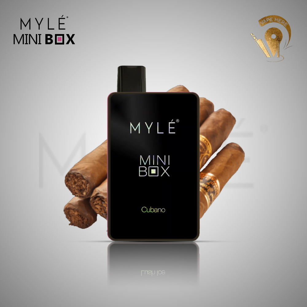 MYLE MINI BOX 1500 PUFFS DISPOSABLE VAPE (20mg Nicotine) Cubano UAE Sharjah