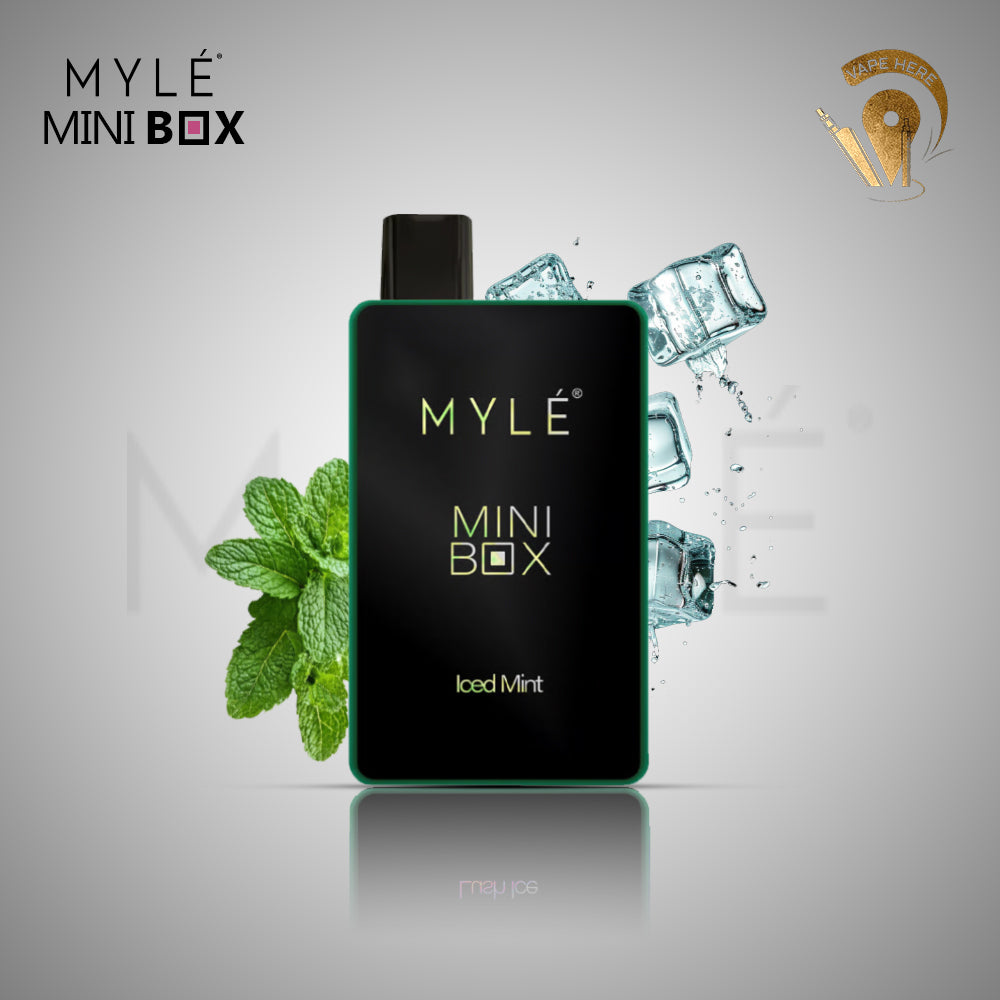MYLE MINI BOX 1500 PUFFS DISPOSABLE VAPE (20mg Nicotine) Iced Mint UAE Ajman