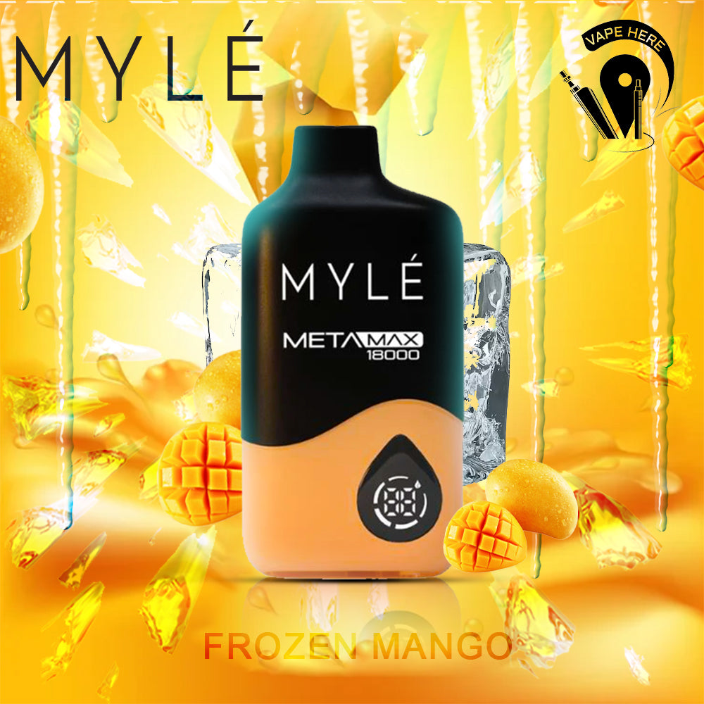 MYLE META MAX 18K PUFFS DISPOSABLE VAPE Frozen Mango UAE Abu Dhabi