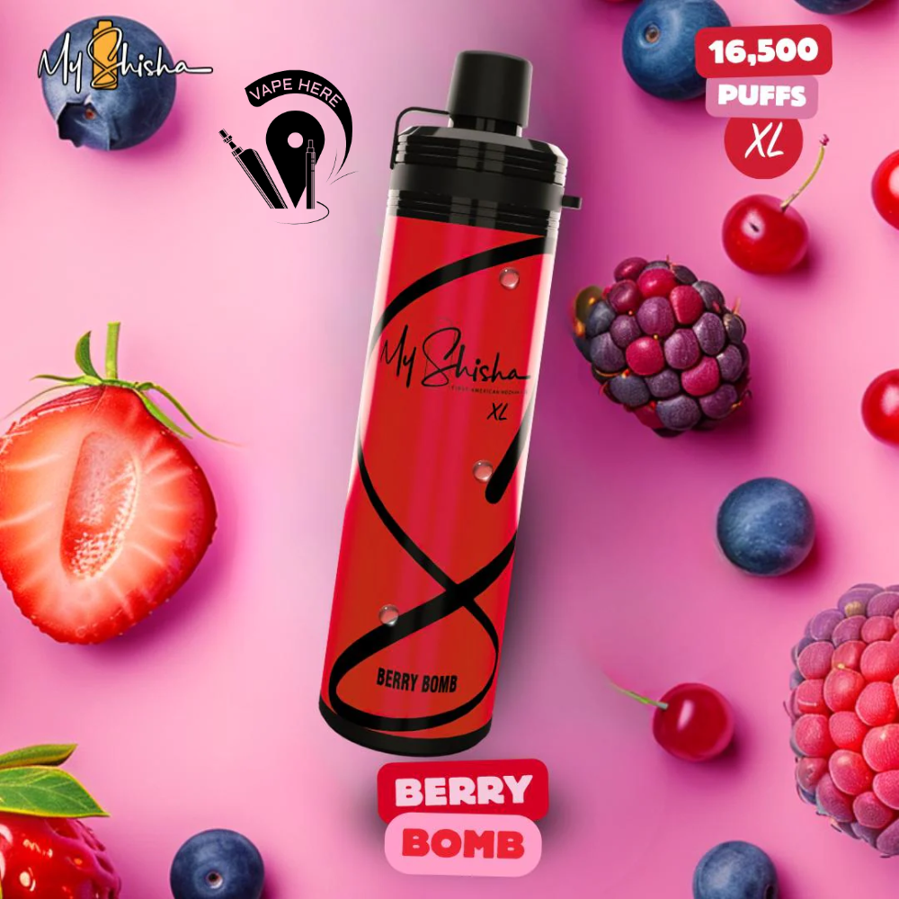 MY SHISHA XL DTL 16500 PUFFS DISPOSABLE VAPE (3MG) Berry Bomb UAE Al Ain