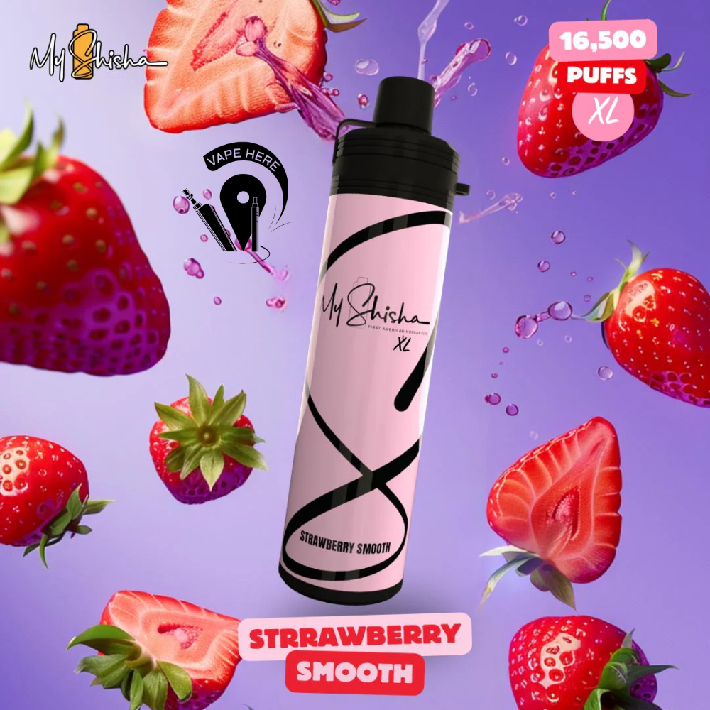 MY SHISHA XL DTL 16500 PUFFS DISPOSABLE VAPE (3MG) Strawberry Smooth UAE Al Ain