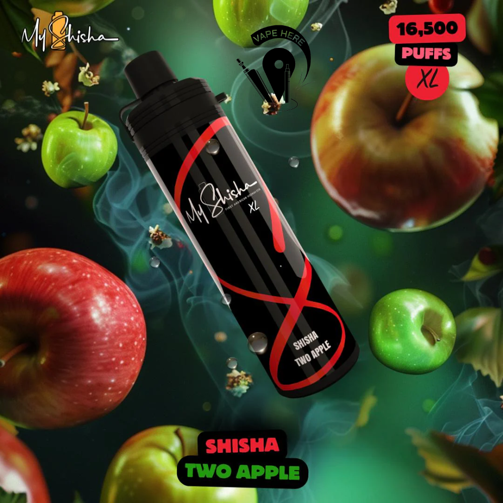 MY SHISHA XL DTL 16500 PUFFS DISPOSABLE VAPE (3MG) Shisha Two Apple UAE Ras Al Khaimah