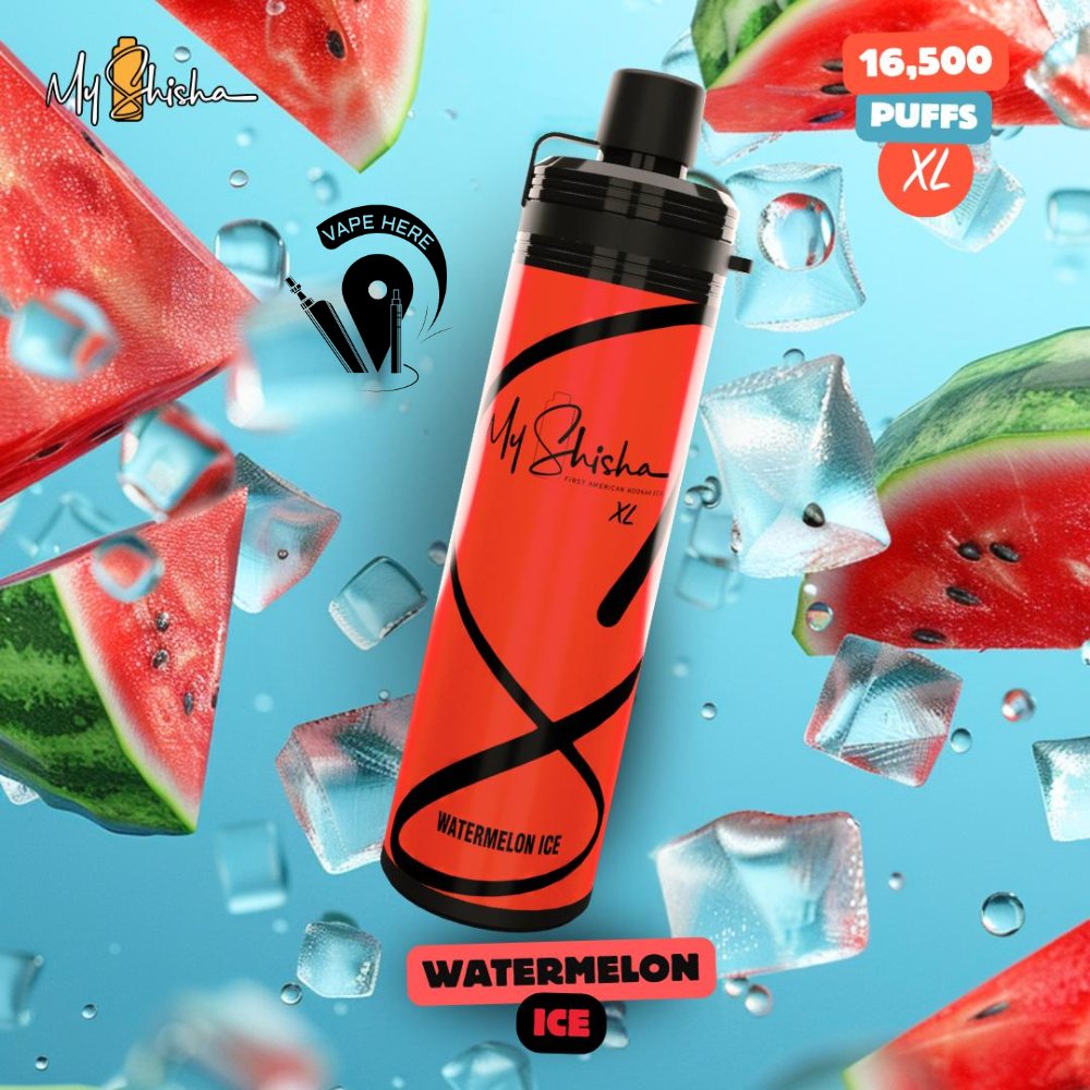 MY SHISHA XL DTL 16500 PUFFS DISPOSABLE VAPE (3MG) Watermelon Ice UAE Dubai