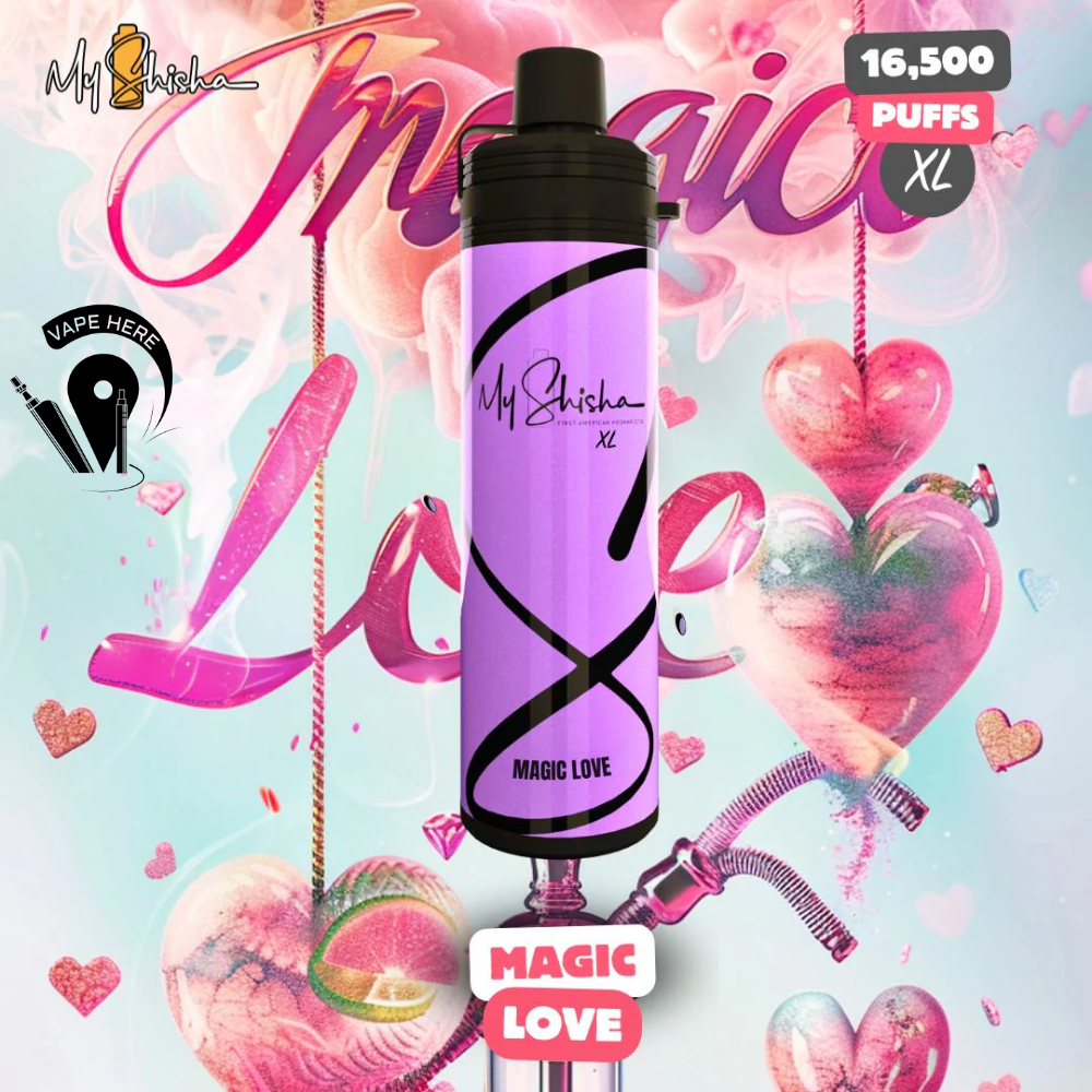 MY SHISHA XL DTL 16500 PUFFS DISPOSABLE VAPE (3MG) Magic Love UAE Dubai