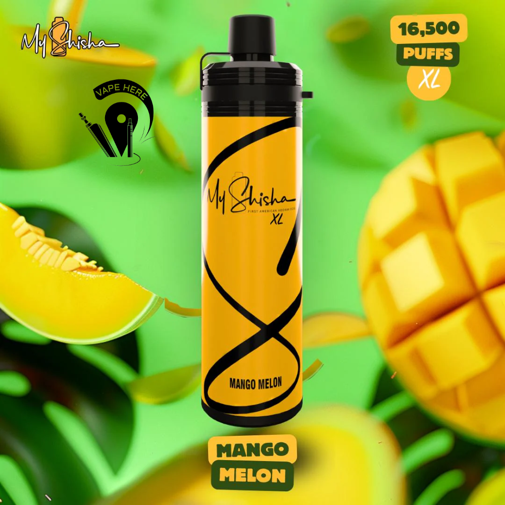 MY SHISHA XL DTL 16500 PUFFS DISPOSABLE VAPE (3MG) Mango Melon UAE Abu Dhabi