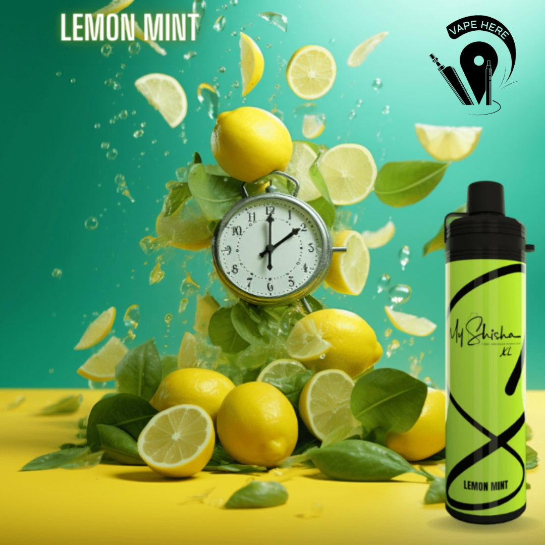 MY SHISHA DTL 2400 PUFFS DISPOSABLE VAPE (3MG) Lemon Mint UAE Abu Dhabi