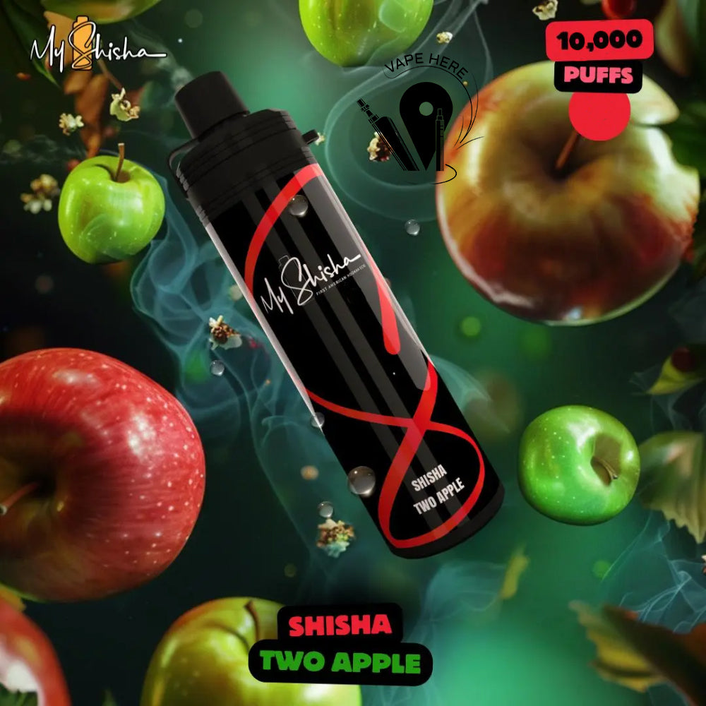 MY SHISHA DTL 2400 PUFFS DISPOSABLE VAPE (3MG) Shisha Two Apple UAE Dubai 