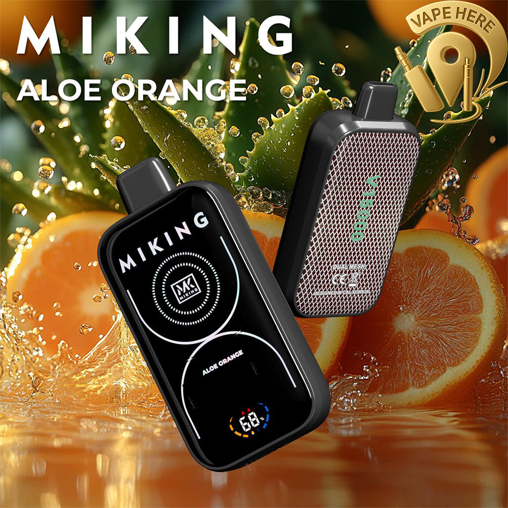 Miking V15000 Puffs Disposable Vape 20mg Nicotine Aloe Orange UAE Dubai 