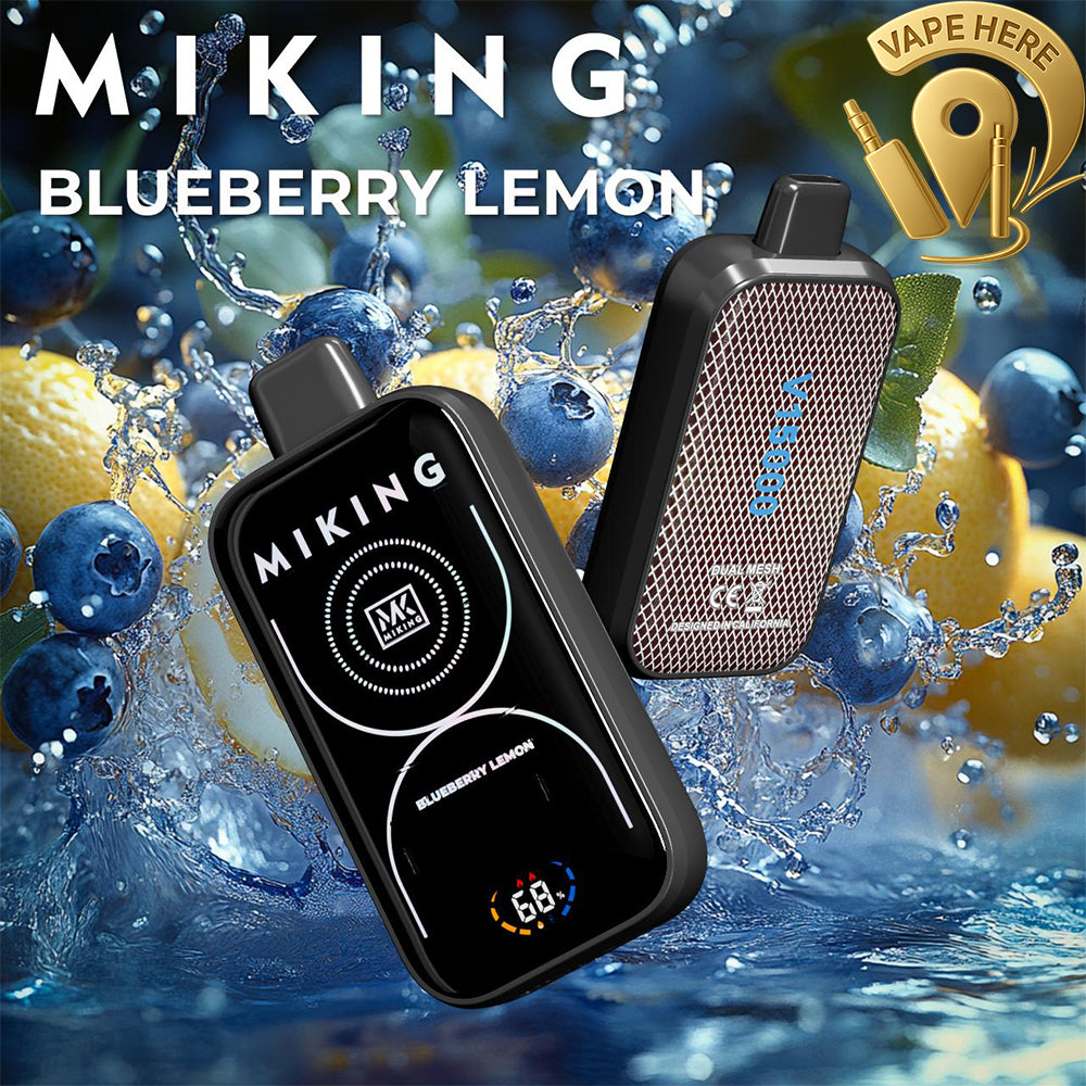 Miking V15000 Puffs Disposable Vape 20mg Nicotine Blueberry Lemon UAE Abu Dhabi 