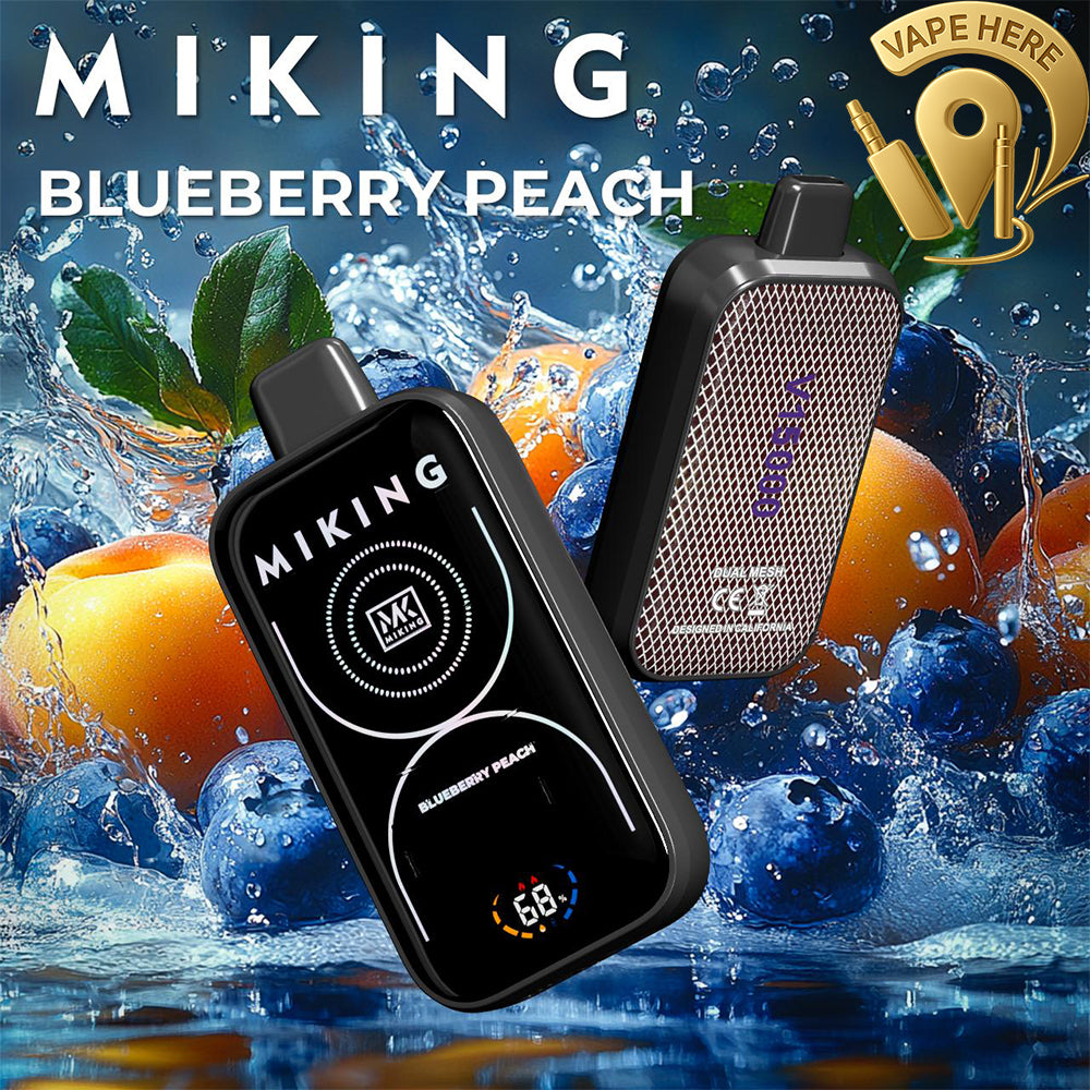 Miking V15000 Puffs Disposable Vape 20mg Nicotine Blueberry Peach UAE Ajman 