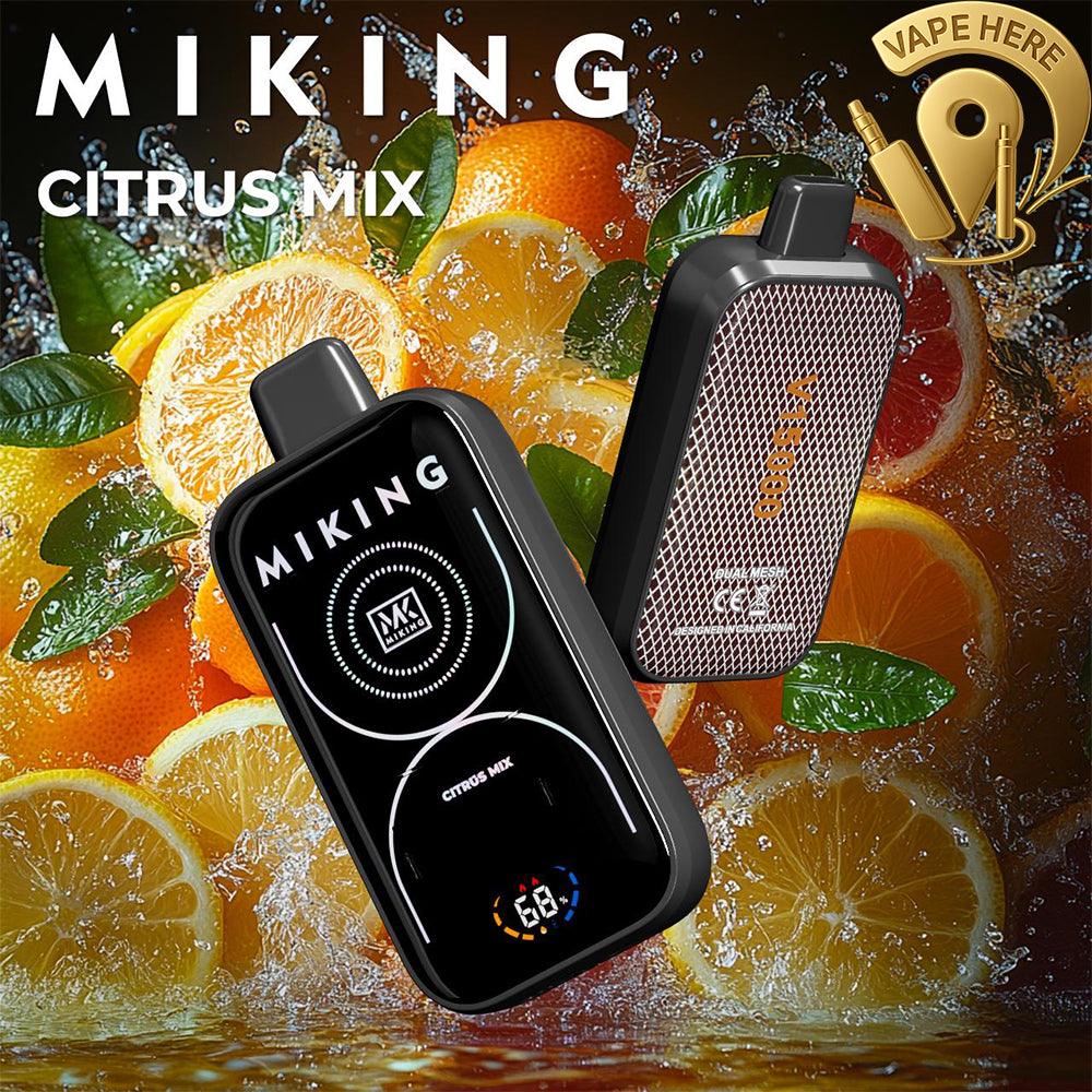 Miking V15000 Puffs Disposable Vape 20mg Nicotine Citrus Mix UAe Ras Al Khaimah 