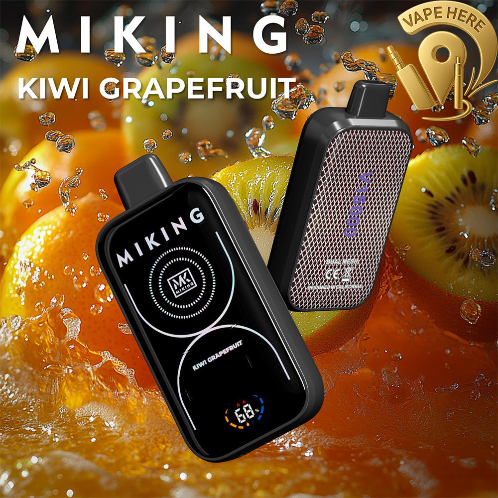 Miking V15000 Puffs Disposable Vape 20mg Nicotine Kiwi Grapefruit UAE Om Quwin 