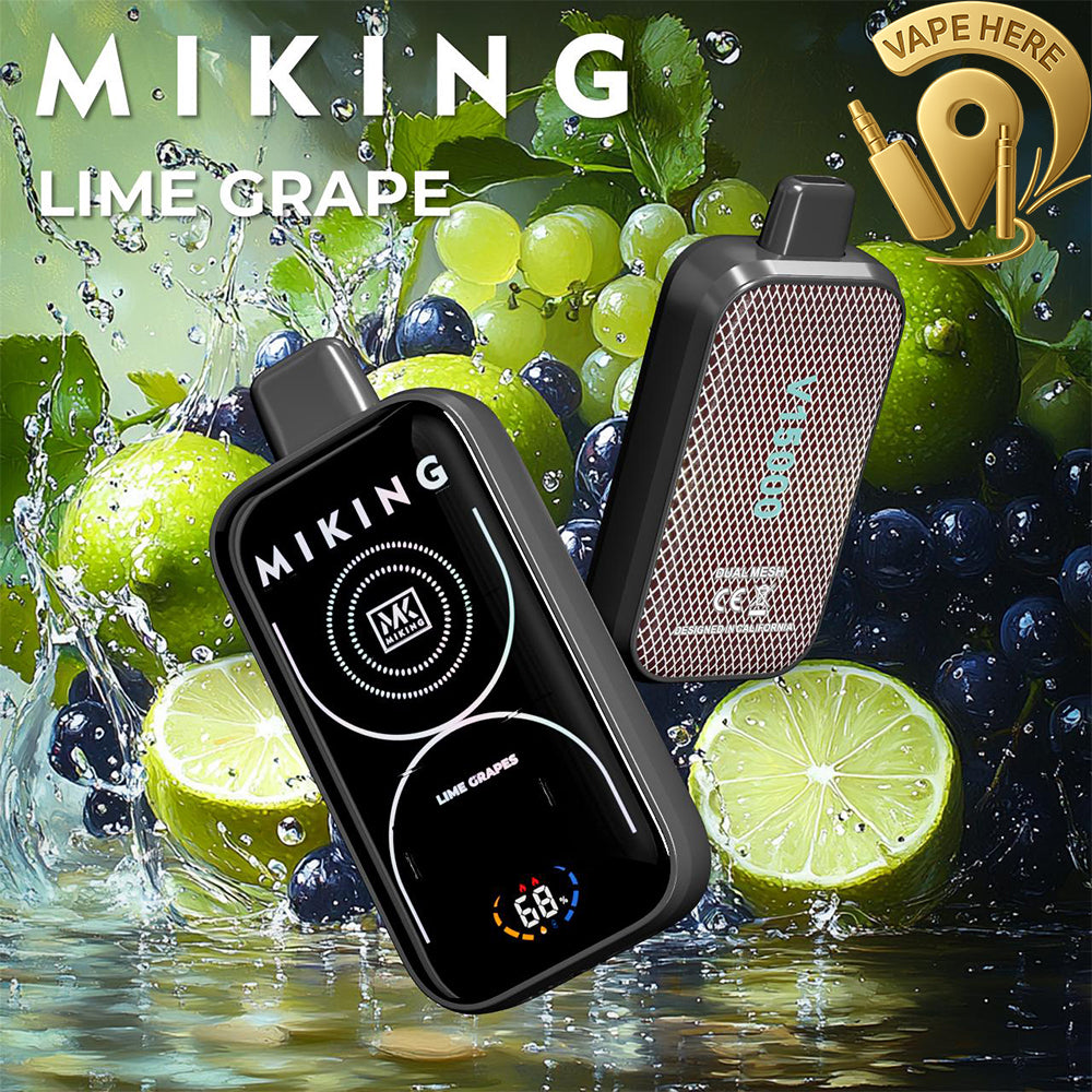 Miking V15000 Puffs Disposable Vape 20mg Nicotine Lime Grape UAE Al Ain 