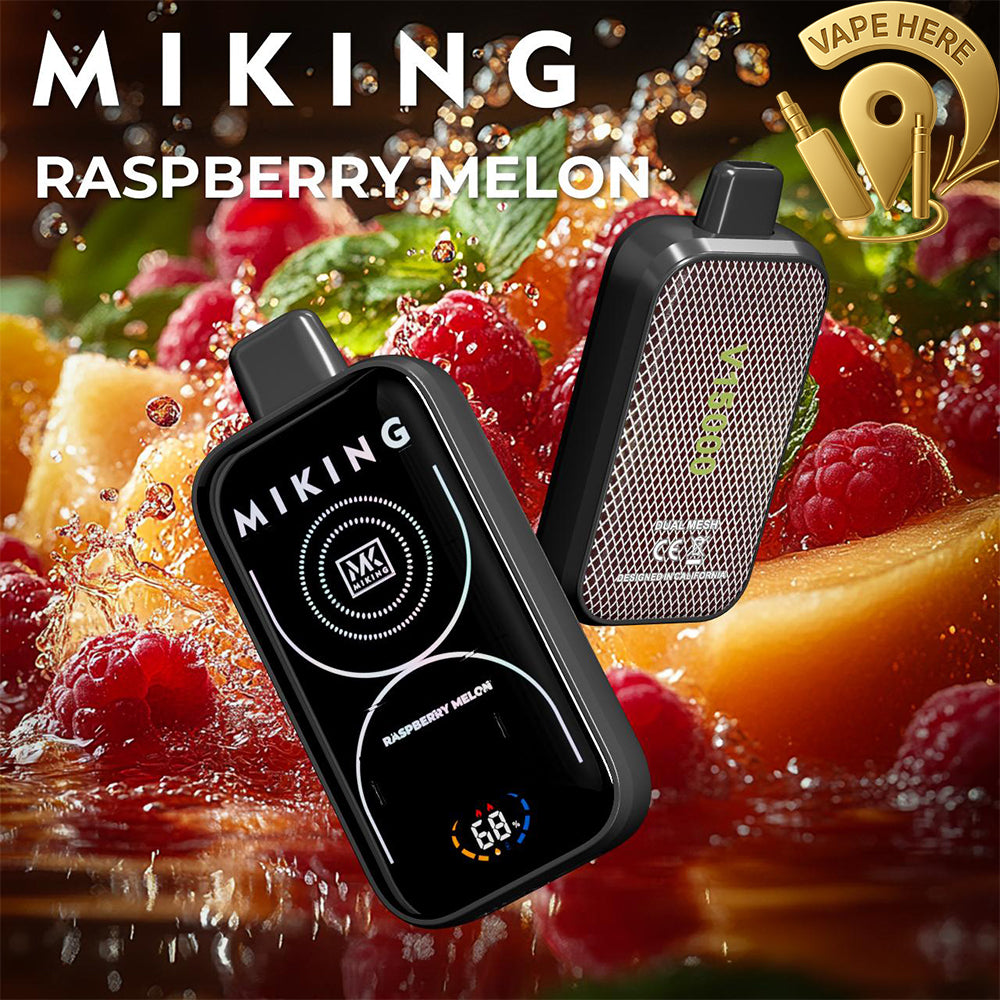 Miking V15000 Puffs Disposable Vape 20mg Nicotine Raspberry Melon UAE Abu Dhabi