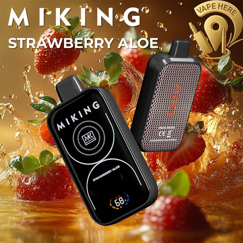 Miking V15000 Puffs Disposable Vape 20mg Nicotine Strawberry Aloe UAE Ajman 