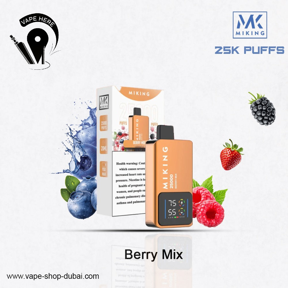 Miking 25000 Puffs Disposable Vape 20mg Nicotine Berry Mix UAE Ajman 