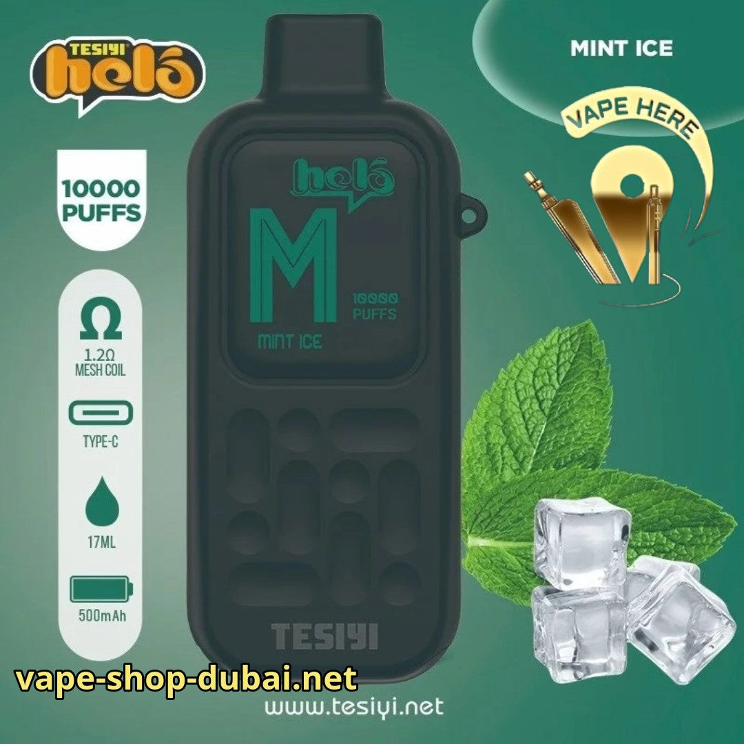 TESIYI HELO 10000 PUFFS Mint Ice DISPOSABLE VAPE UAE Abu Dhabi