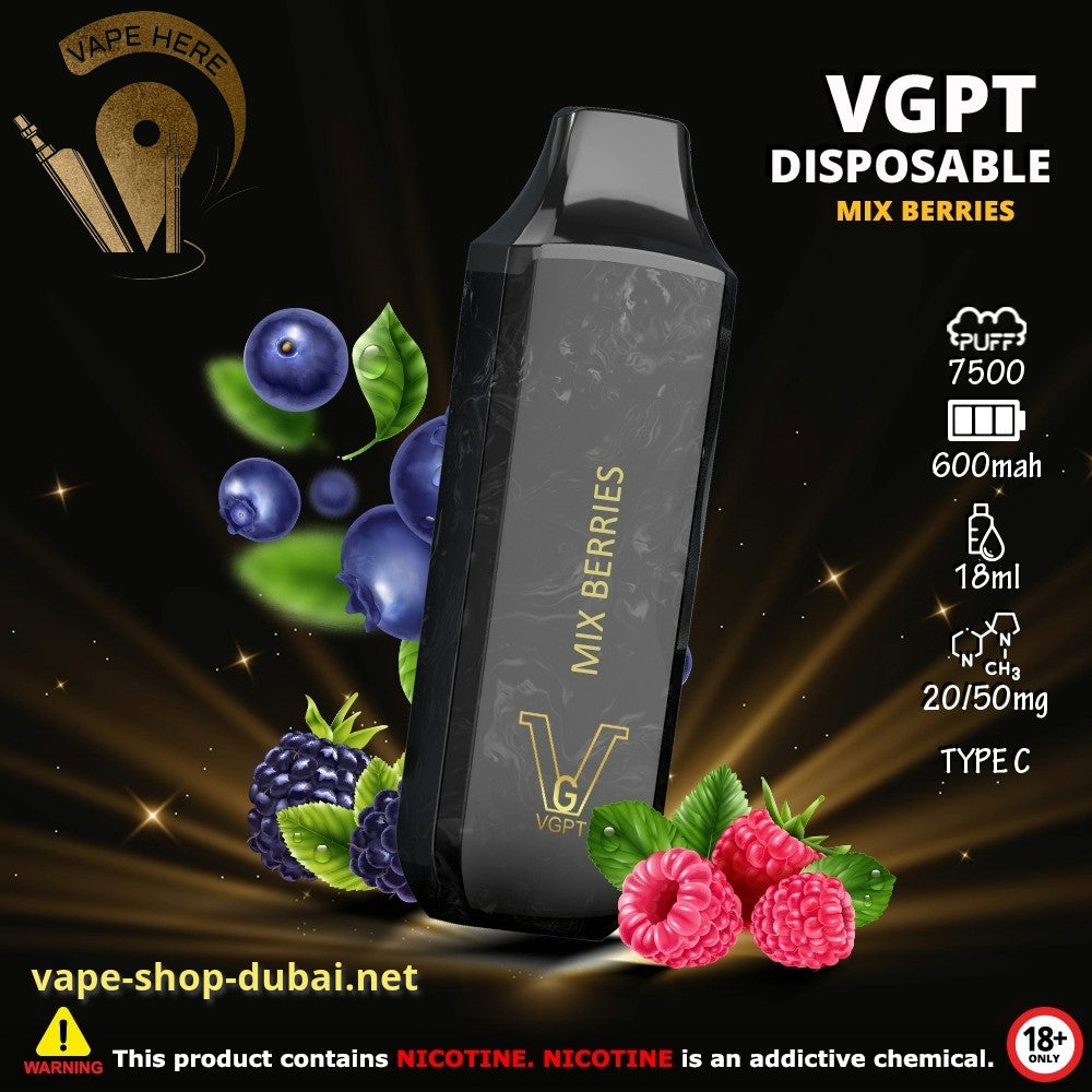 VGPT DISPOSABLE VAPE (20mg&50mg) 7500 PUFFS - Vape Here Store