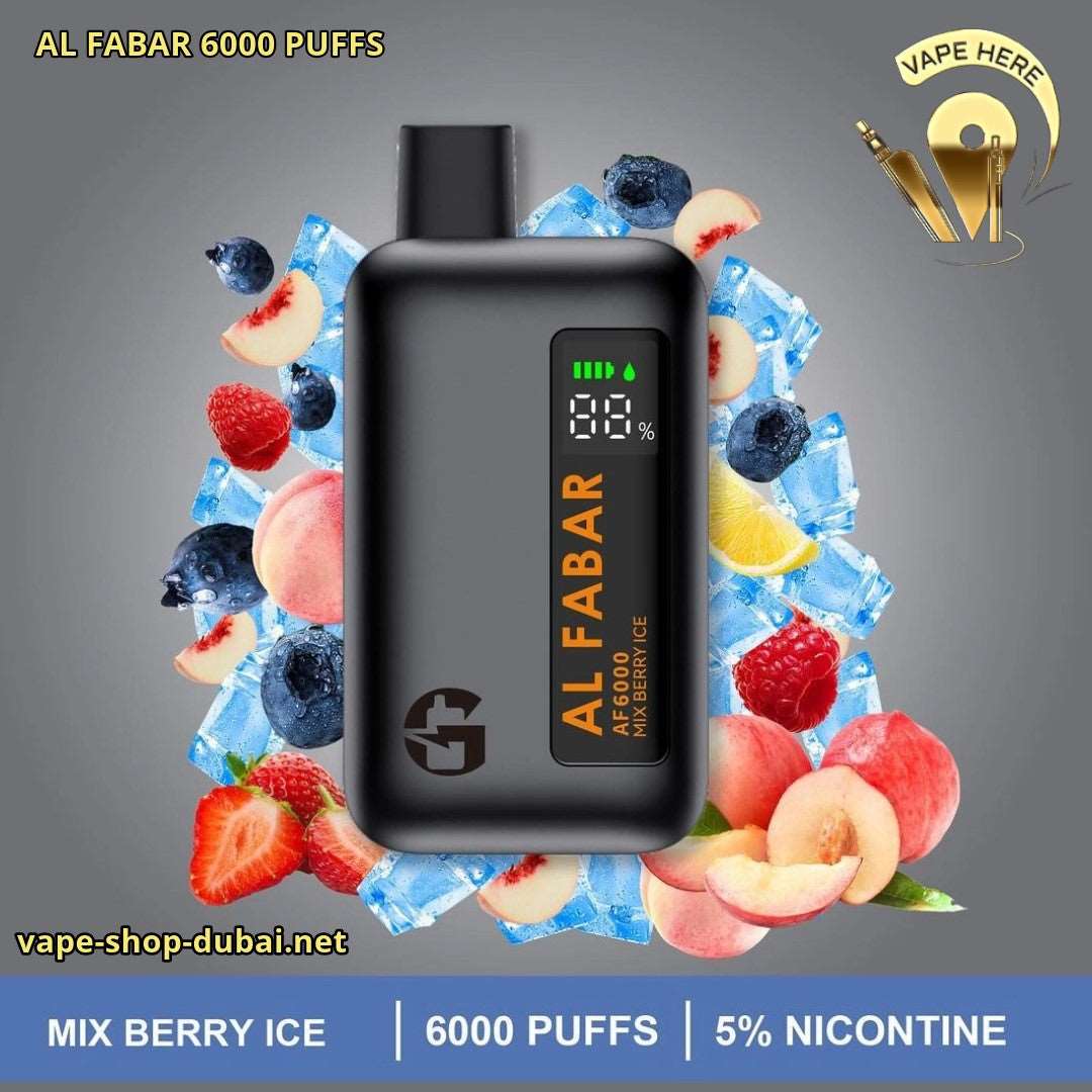 AL FABAR 6000 PUFFS DISPOSABLE VAPE Mix Berry Ice UAE Dubai