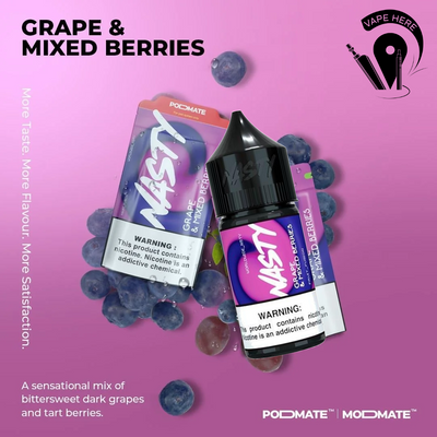 NASTY PODMATE – GRAPE & MIXED BERRIES Saltnic 30ml UAE Abu Dhabi & Dubai