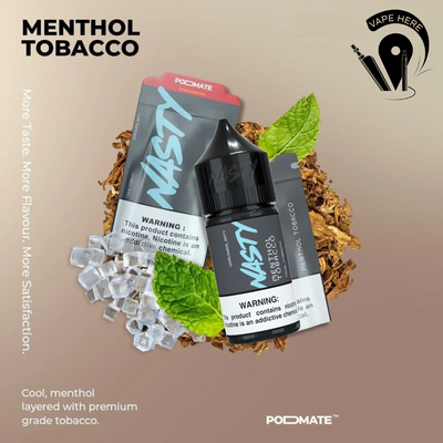 NASTY PODMATE – MENTHOL TOBACCO Saltnic 30ml UAE Abu Dhabi & Dubai 