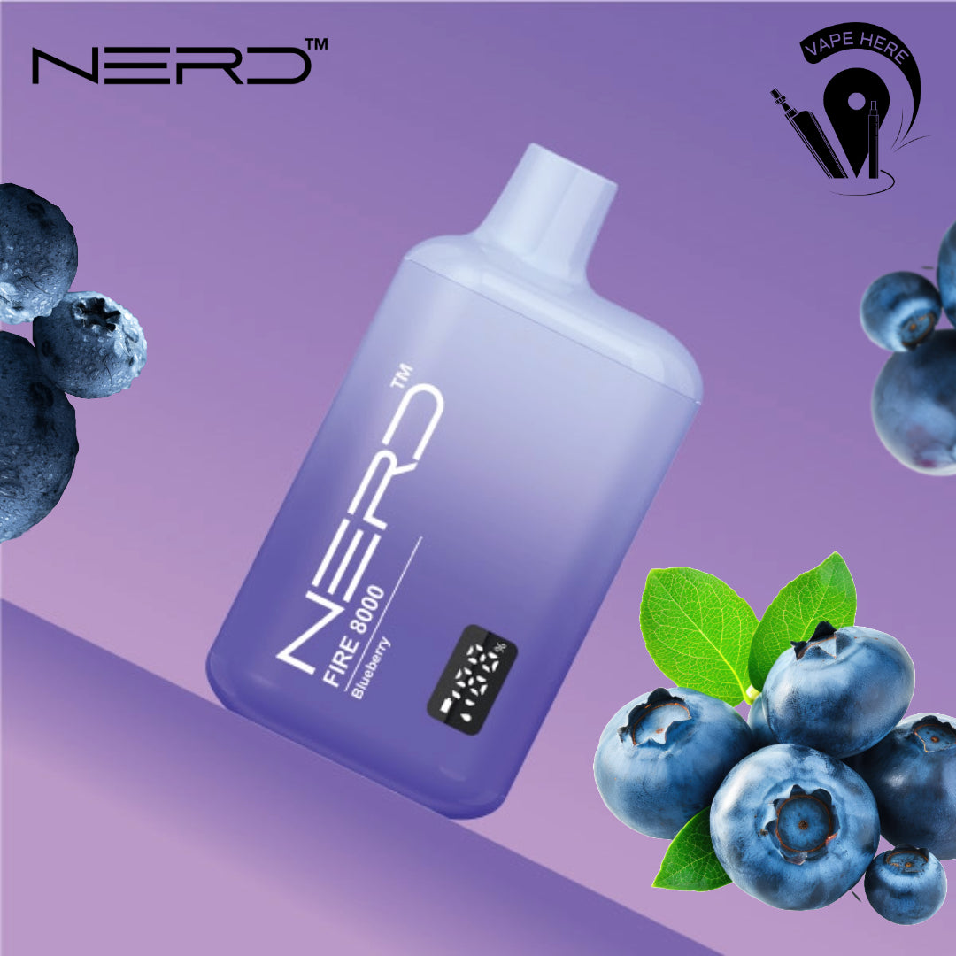 NERD FIRE 8000 PUFFS DISPOSABLE VAPE  Blueberry UAE Abu Dhabi