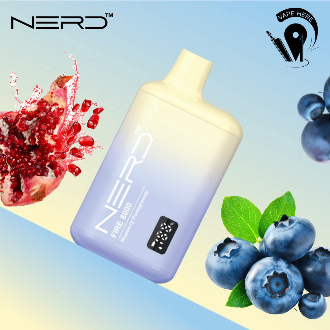 NERD FIRE 8000 PUFFS DISPOSABLE VAPE Blueberry Pomegranate UAE Dubai