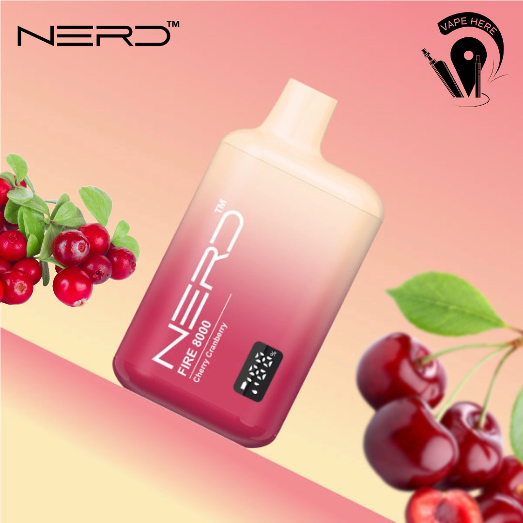 NERD FIRE 8000 PUFFS DISPOSABLE VAPE Cherry Cranberry UAE Ajman