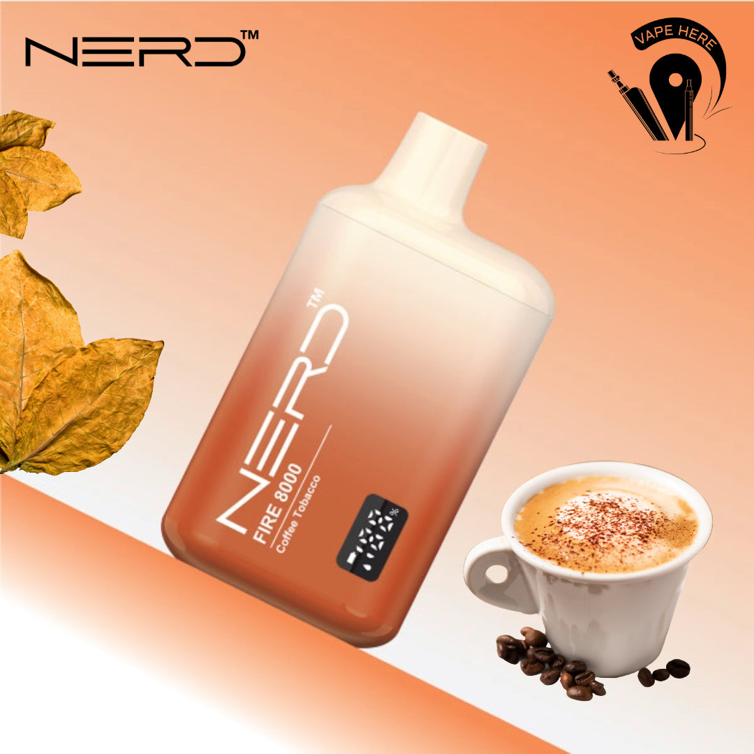 NERD FIRE 8000 PUFFS DISPOSABLE VAPE Coffee Tobacco UAE Ras Al Khaimah