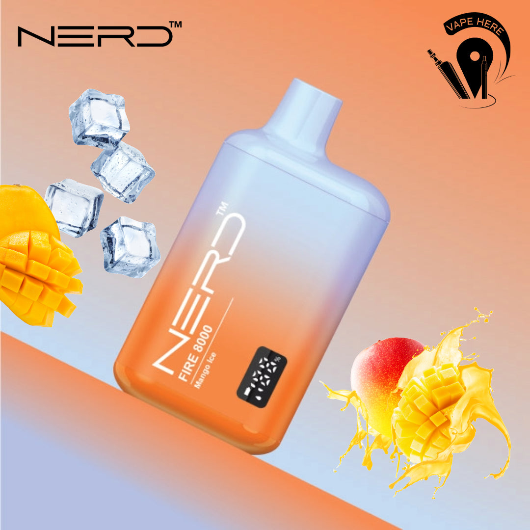 NERD FIRE 8000 PUFFS DISPOSABLE VAPE Mango Ice UAE Umm Al Quwain