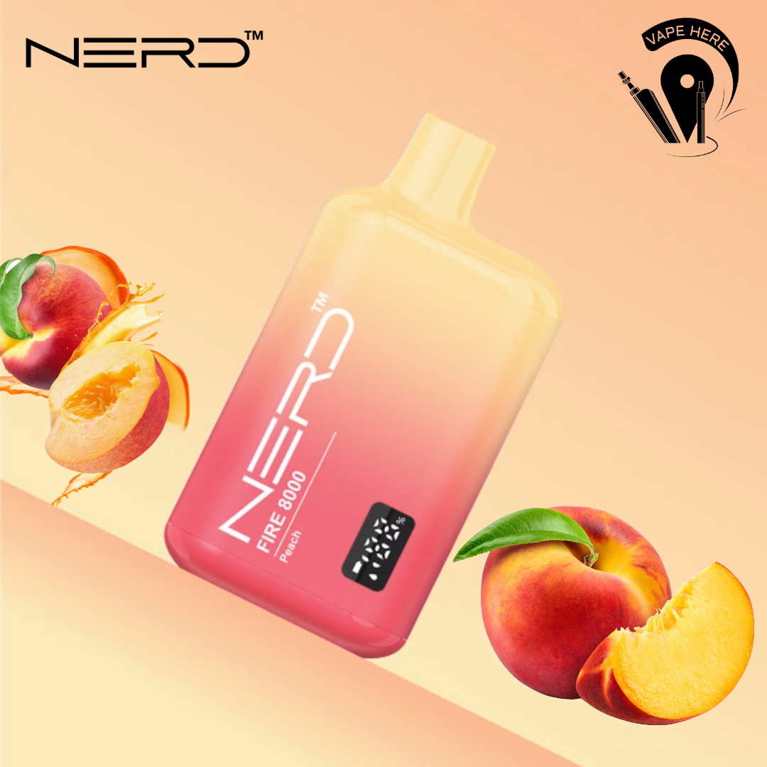 NERD FIRE 8000 PUFFS DISPOSABLE VAPE Peach UAE Ajman