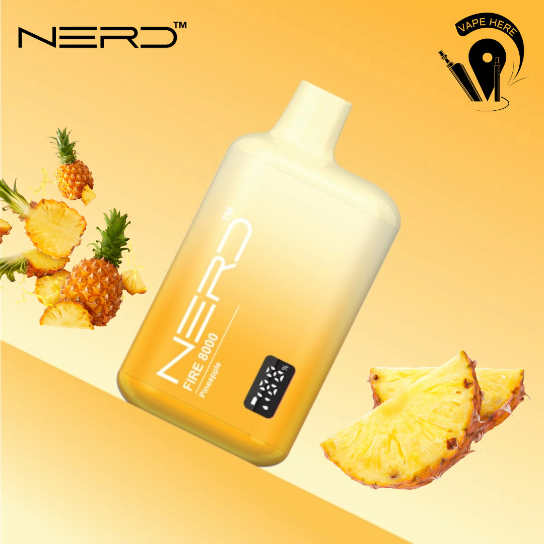 NERD FIRE 8000 PUFFS DISPOSABLE VAPE Pineapple UAE Ajman