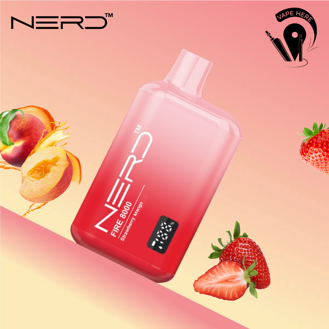 NERD FIRE 8000 PUFFS DISPOSABLE VAPE Strawberry Mango UAE Dubai