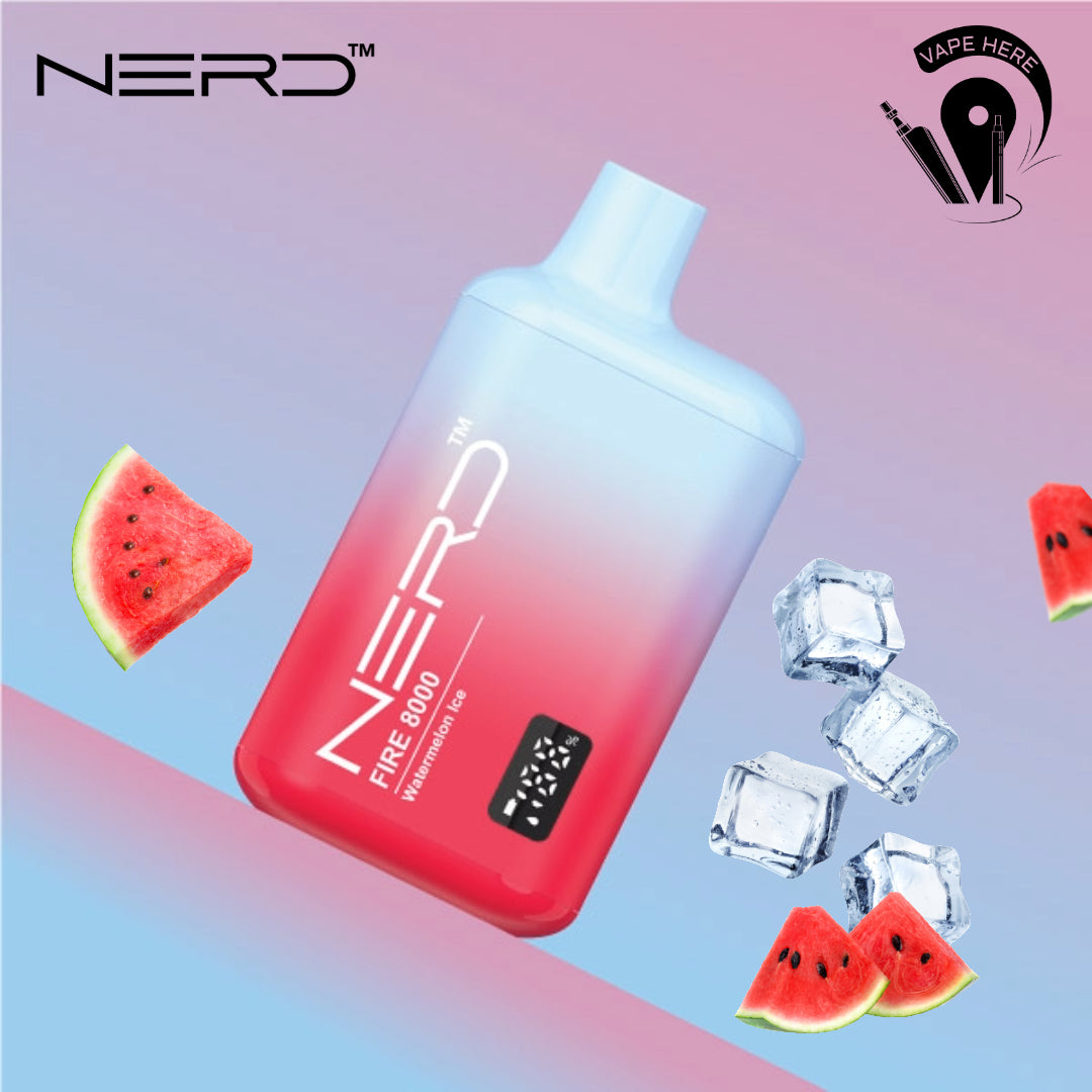 NERD FIRE 8000 PUFFS DISPOSABLE VAPE Watermelom Ice UAE Sharjha