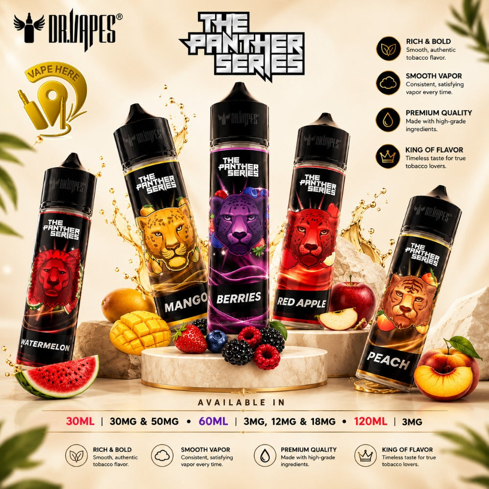 NEW Dr Vapes 60ml & 120ml E-Liquid (The Panther Series) Sharjah, UAE
