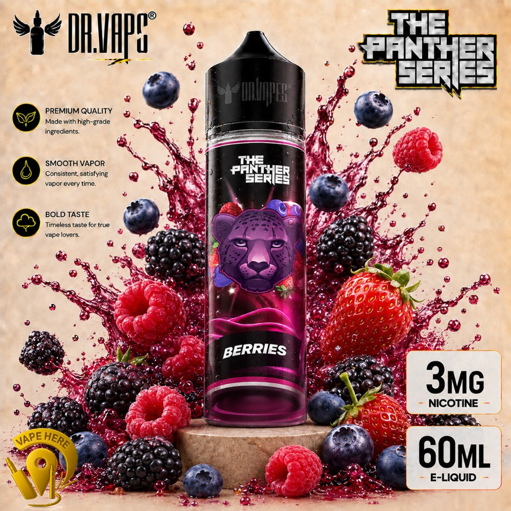 NEW Dr Vapes 60ml & 120ml E-Liquid (The Panther Series) Dubai, UAE