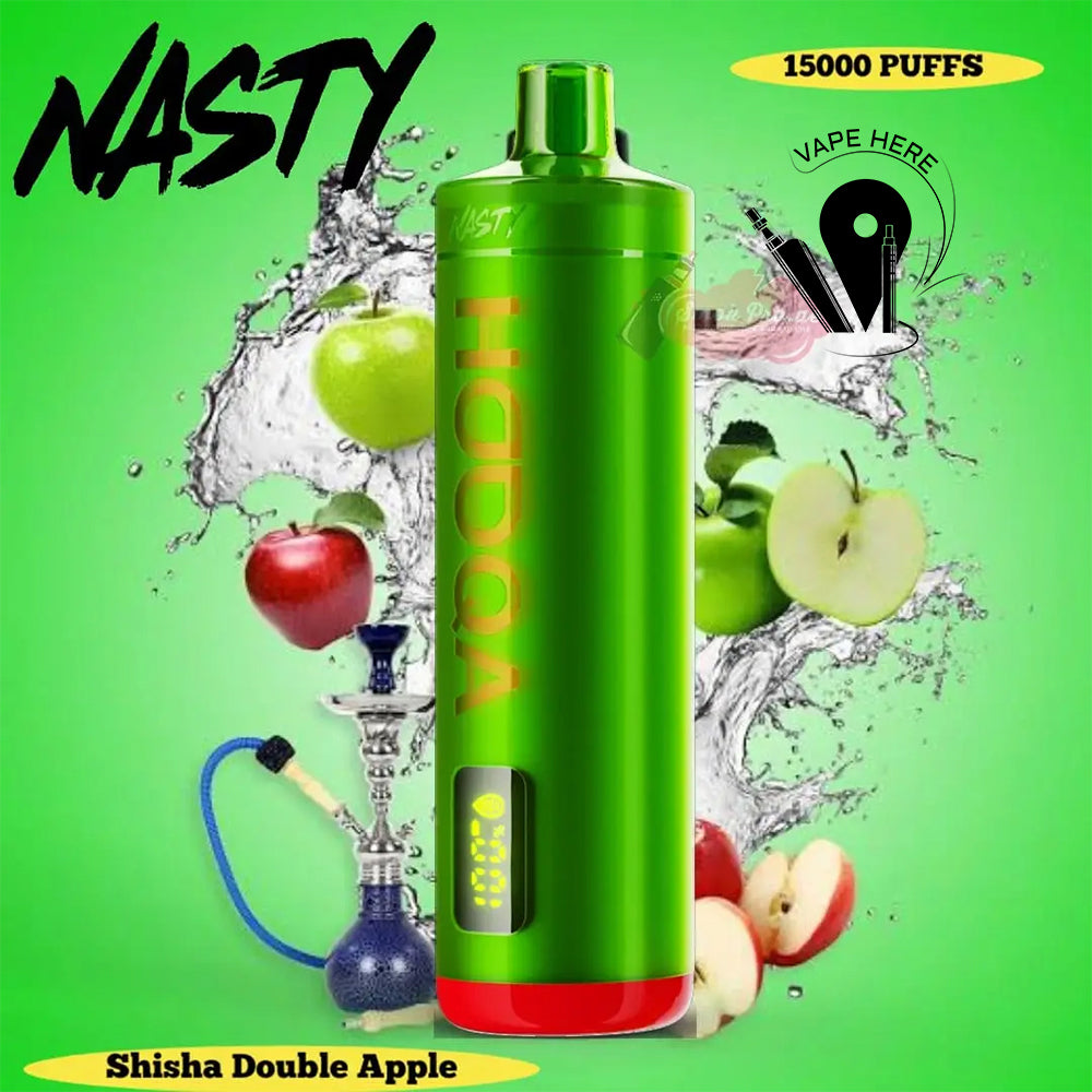 NASTY HOOQA DF15KI 15000 PUFFS SHISHA DISPOSABLE VAPE Shisha Double Apple UAE Ajman