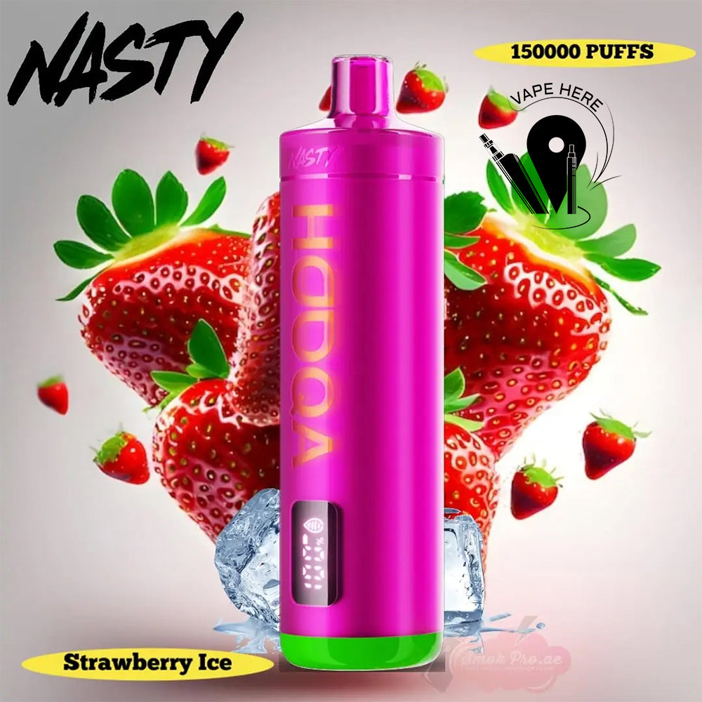 NASTY HOOQA DF15KI 15000 PUFFS SHISHA DISPOSABLE VAPE Strawberry Ice UAE Ajman