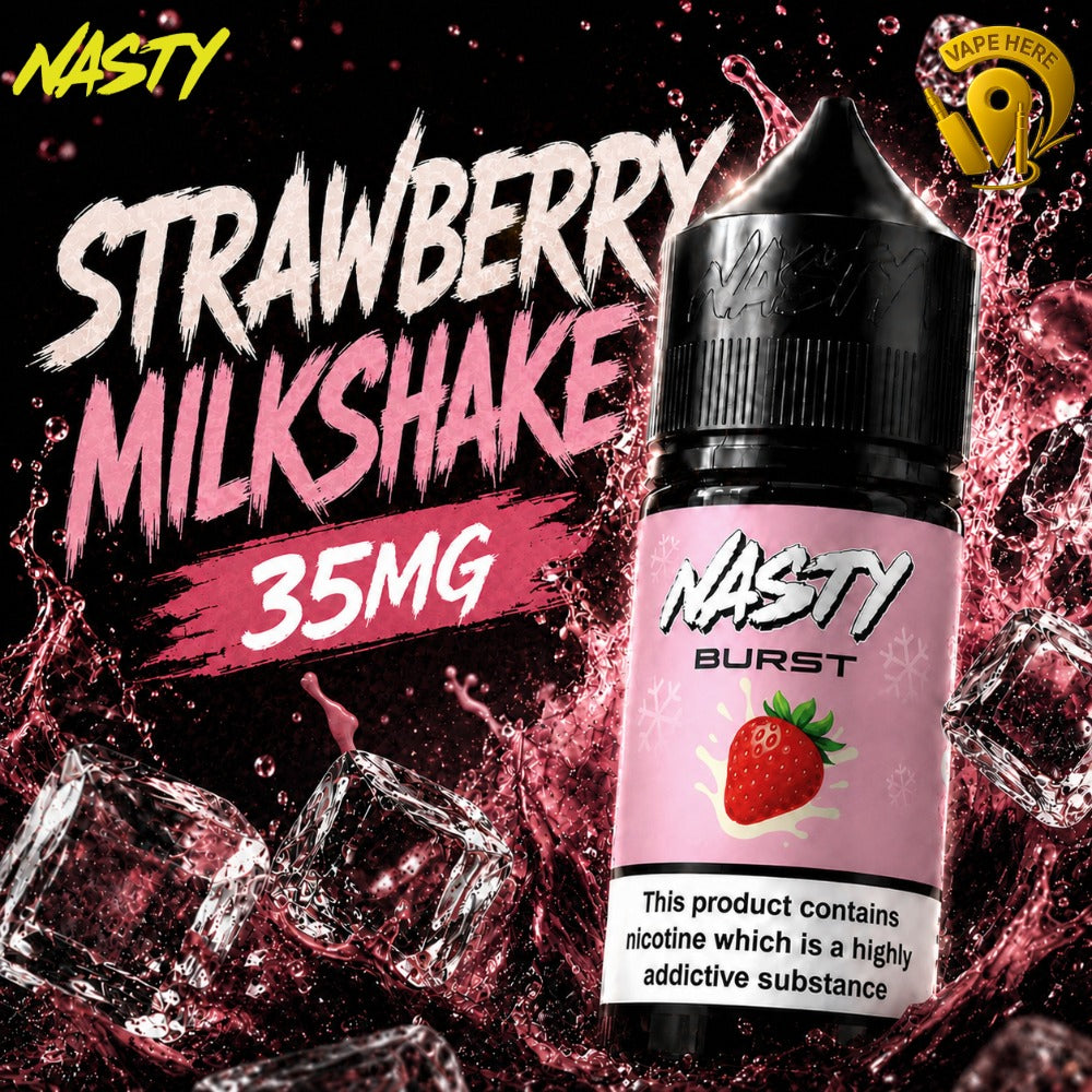 Nasty Burst Salt Nicotine E-Liquid 30ML 35MG & 50MG Strawberry Milkshake 35mg UAE Al Sharjah 